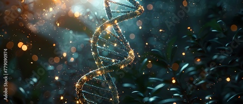 Unraveling the Elegance of DNA in Evolution's Symphony. Concept Genetic Code, Evolutionary Biology, DNA Analysis, Elegance of Science, Symphony of Evolution