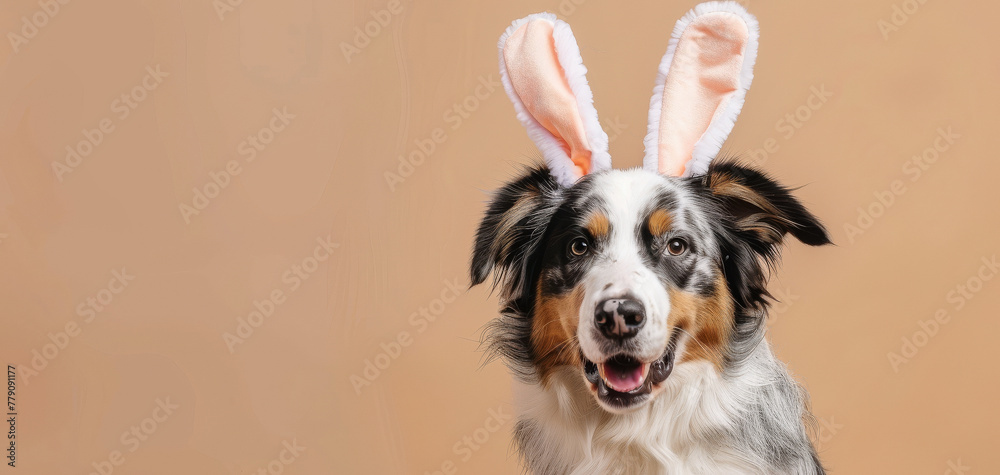 dog with easter ears created with Generative AI technology