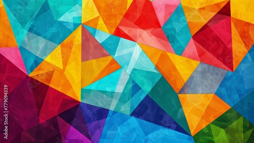 Create abstract art using geometric shapes. 