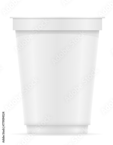 Plastic Container Mockup Isolated Background, 3D Rendering photo