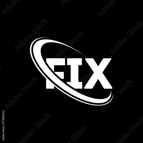 FIX logo. FIX letter. FIX letter logo design. Initials FIX logo linked with circle and uppercase monogram logo. FIX typography for technology, business and real estate brand.