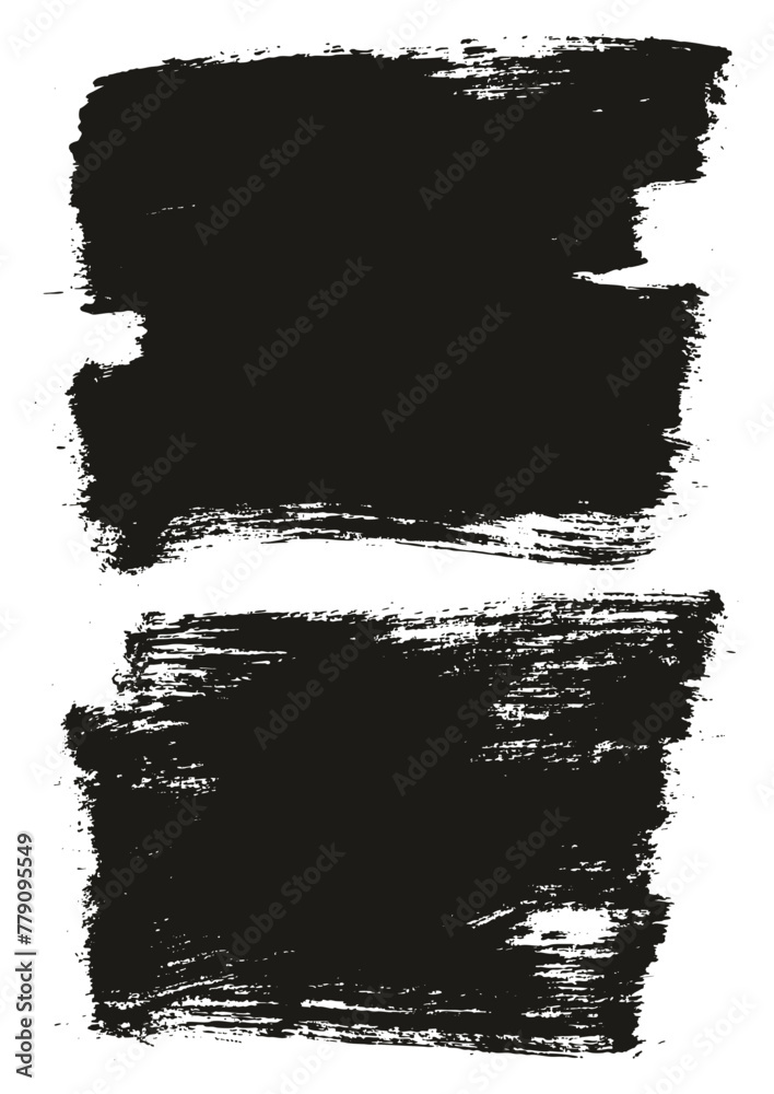 Hand Drawn Flat Paint Brush Thick Long Background High Detail Abstract Vector Background Set 