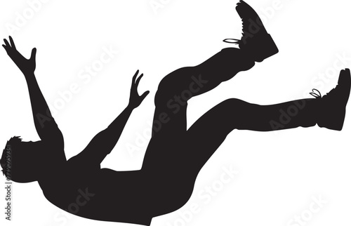 People Falling From Sky Silhouettes People EPS Vector People Clipart