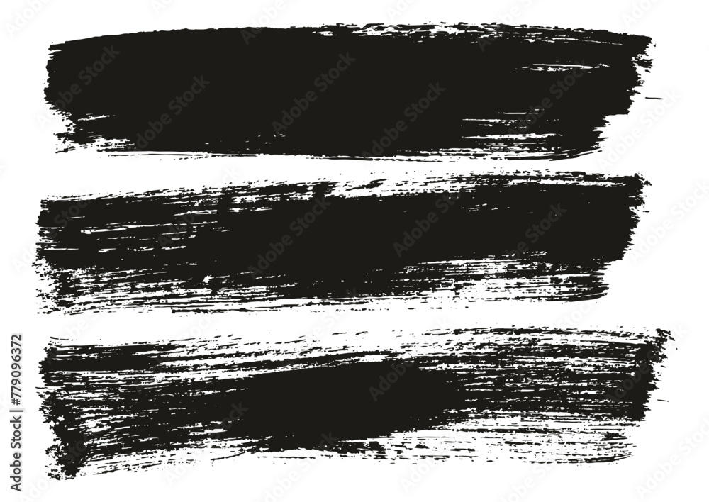 Hand Drawn Flat Paint Brush Thick Long Background High Detail Abstract Vector Background Set Hand Drawn Flat Paint Brush Thick Long Background High Detail Abstract Vector Background Set