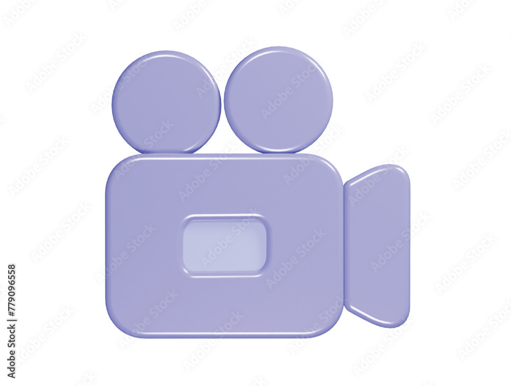 Camera icon 3d render illustration Camera icon 3d render illustration