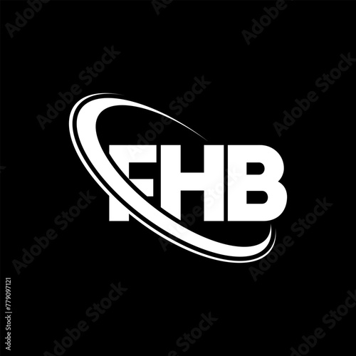 FHB logo. FHB letter. FHB letter logo design. Initials FHB logo linked with circle and uppercase monogram logo. FHB typography for technology, business and real estate brand. photo