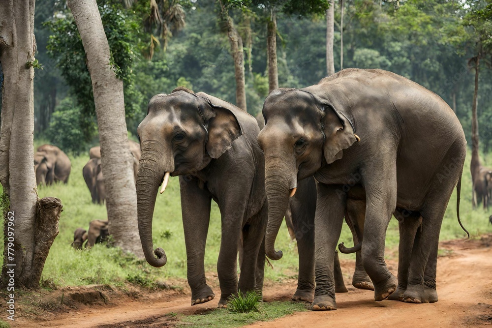 elephants in the wild