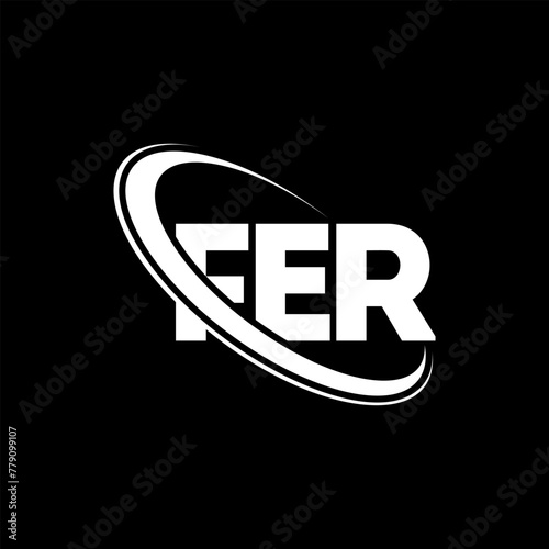 FER logo. FER letter. FER letter logo design. Initials FER logo linked with circle and uppercase monogram logo. FER typography for technology, business and real estate brand.