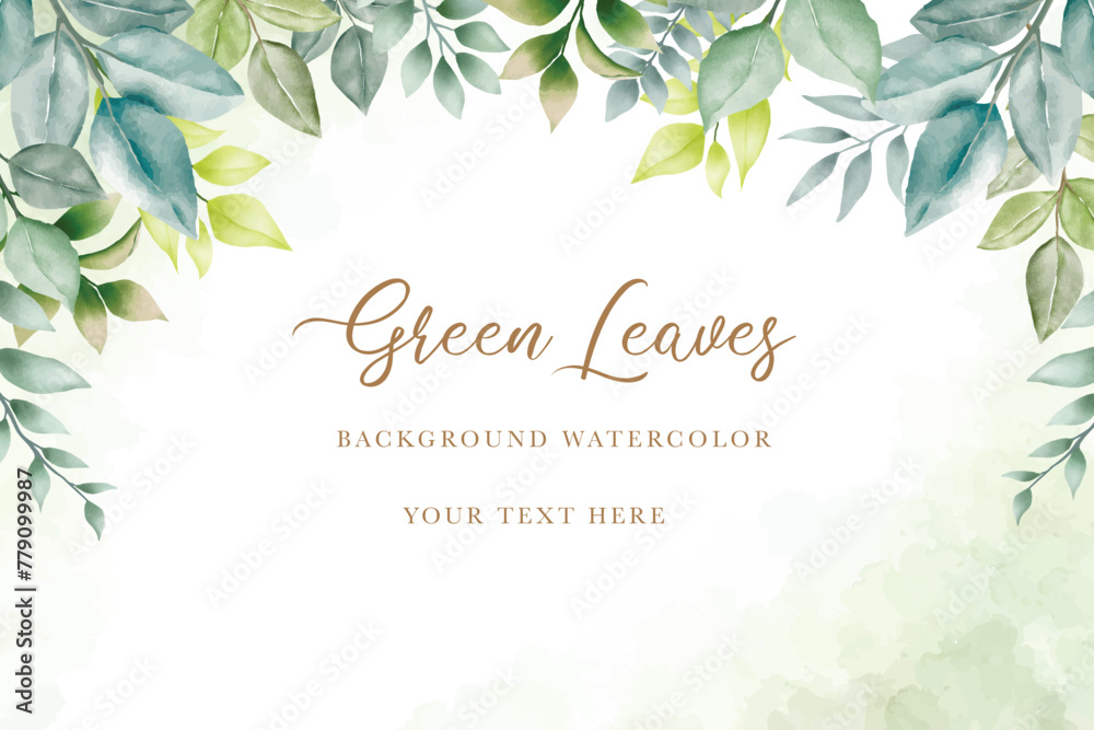 beautiful green leaves background watercolor beautiful green leaves background watercolor