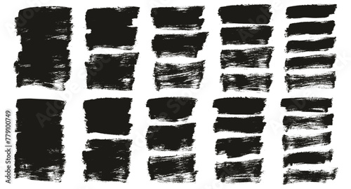 Hand Drawn Flat Paint Brush Thick Long Background High Detail Abstract Vector Background MEGA Set 