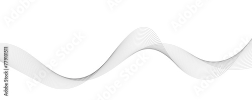 Abstract vector background with grey wavy lines 