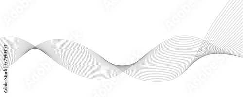 Abstract vector background with grey wavy lines 