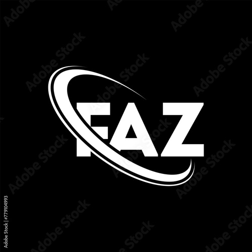 FAZ logo. FAZ letter. FAZ letter logo design. Initials FAZ logo linked with circle and uppercase monogram logo. FAZ typography for technology, business and real estate brand.
