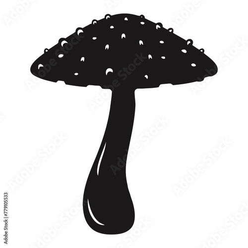 Mushroom foraging Silhouette