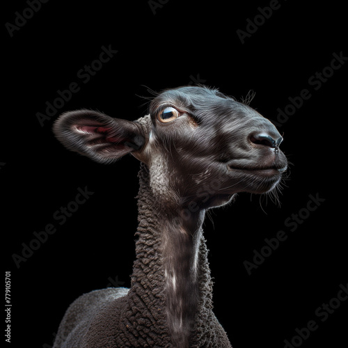 Lamb portrait of an adorabl...