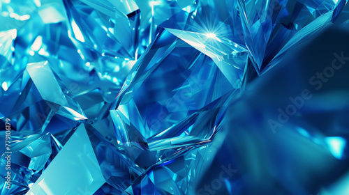 Wallpaper Mural abstract background with triangles, crystals, blue Torontodigital.ca