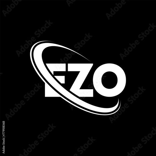 EZO logo. EZO letter. EZO letter logo design. Initials EZO logo linked with circle and uppercase monogram logo. EZO typography for technology, business and real estate brand. photo