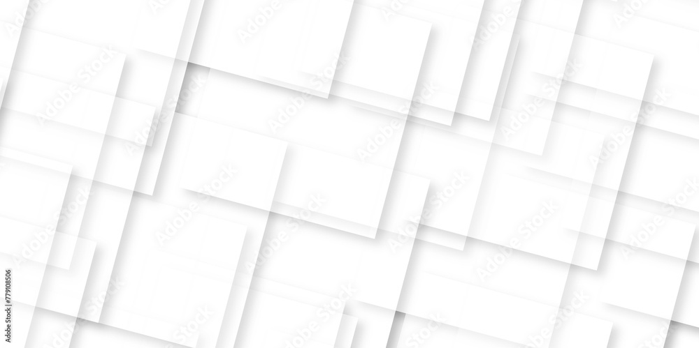 Abstract white background with diamond and square shapes layered in modern abstract pattern design, White color technology concept geometric line vector background.
Abstract white background with diamond and square shapes layered in modern abstract pattern design, White color technology concept geometric line vector background.