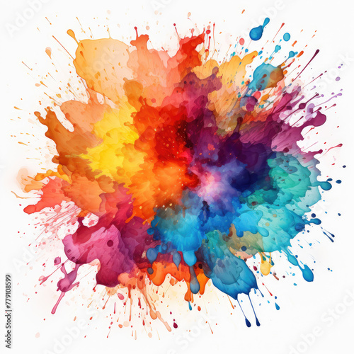watercolor Paint Splatter clipart  Generative Ai