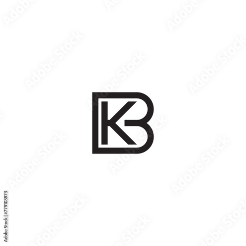 Free Download BK or KB monogram logo - black and white. - GFXLoad