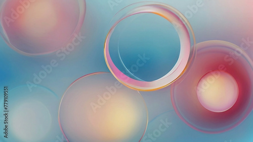 colorful concentric and overlapping circles  colorful background with light gradient abstract background in the form of lightning colorful transparent glowering circles  photo