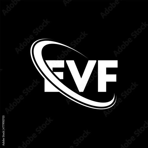 EVF logo. EVF letter. EVF letter logo design. Initials EVF logo linked with circle and uppercase monogram logo. EVF typography for technology, business and real estate brand. photo