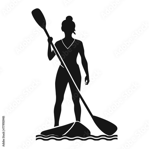 Paddleboarding Silhouette