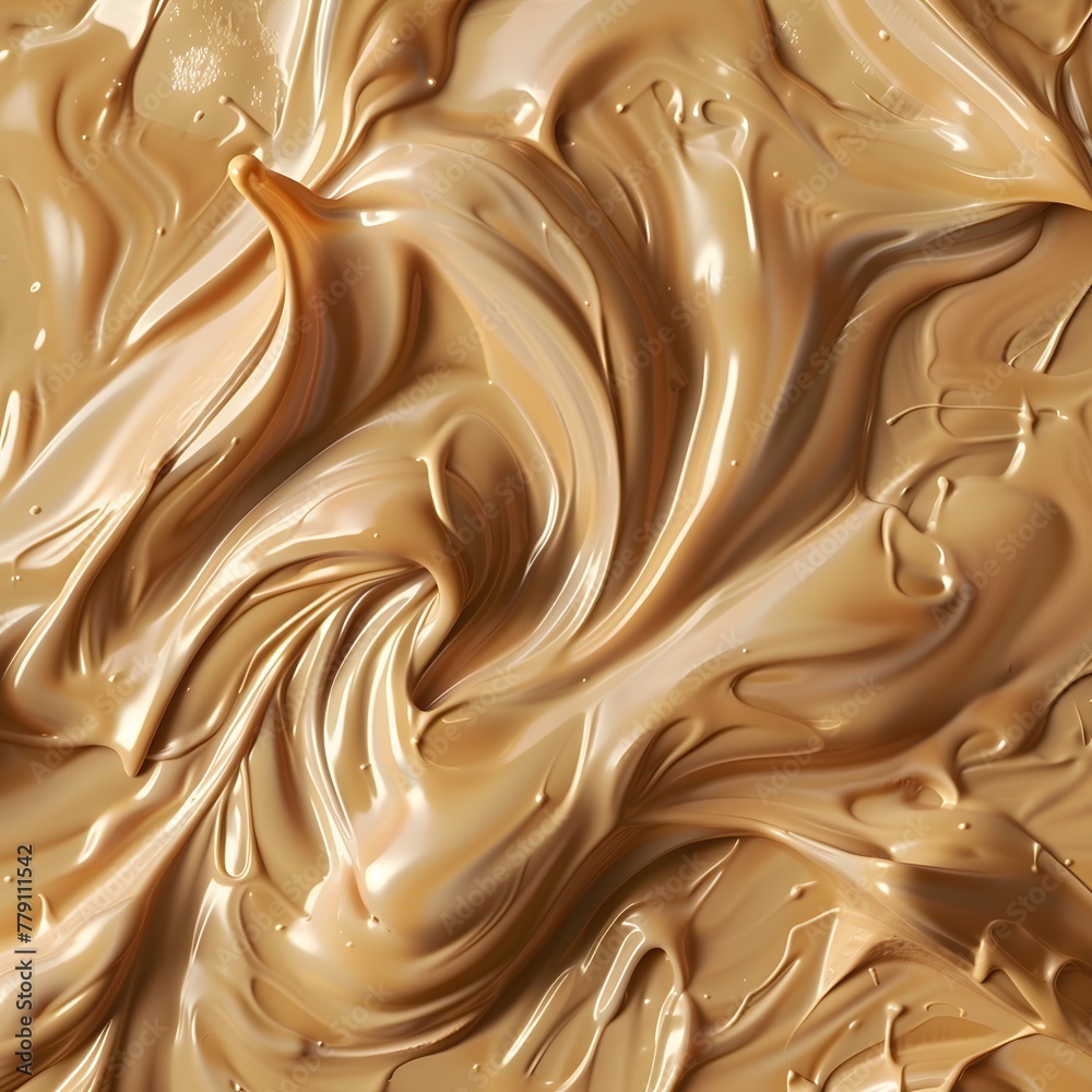 waves of melted peanut butter swirling waves of melted peanut butter swirling