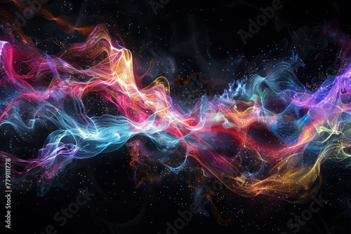 A colorful  swirling mass of light
