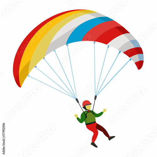 paraglider--on-a-white-background--no-background