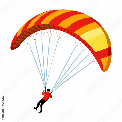 paraglider--on-a-white-background--no-background