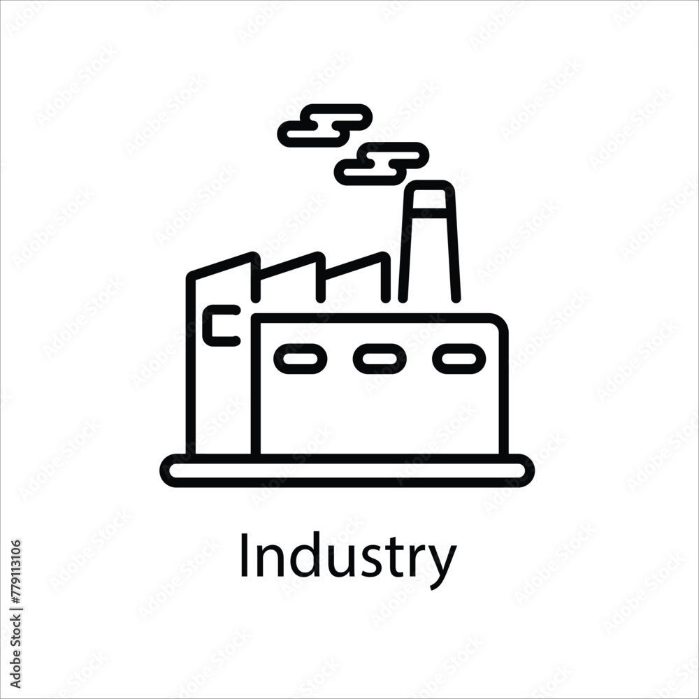 Industry Icon Symbol vector graphics. Industry Icon Symbol vector graphics.