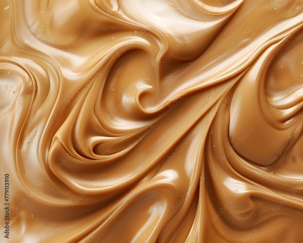 waves of melted peanut butter swirling waves of melted peanut butter swirling