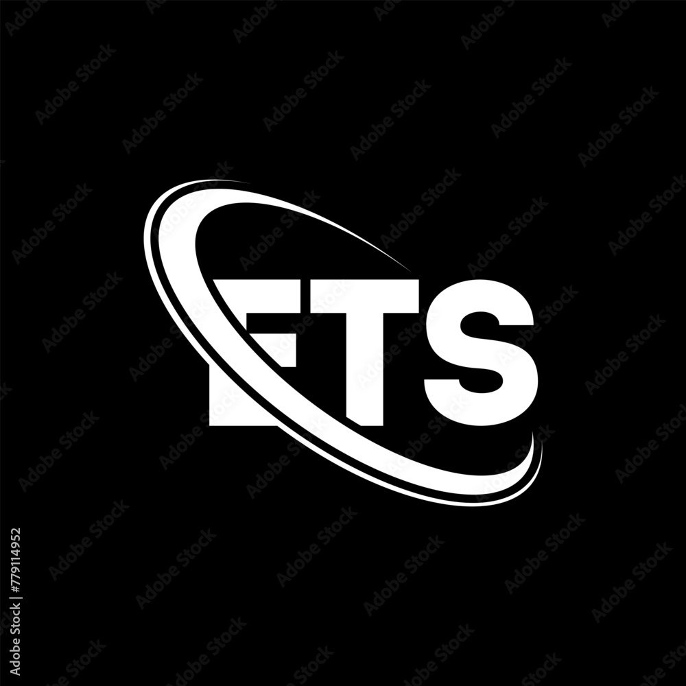 ETS logo. ETS letter. ETS letter logo design. Initials ETS logo linked with circle and uppercase monogram logo. ETS typography for technology, business and real estate brand.
