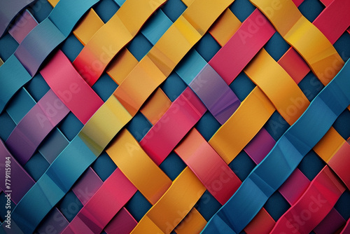 Wallpaper Mural Interlocking diamond patterns in contrasting colors8K Torontodigital.ca