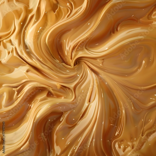 Wallpaper Mural waves of melted peanut butter swirling Torontodigital.ca