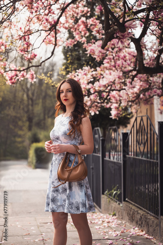 woman in autumn park