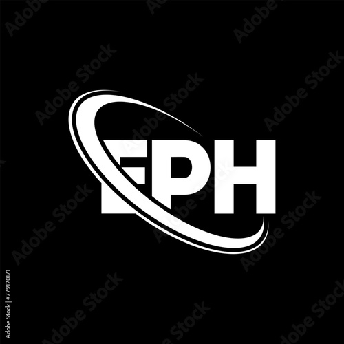 EPH logo. EPH letter. EPH letter logo design. Initials EPH logo linked with circle and uppercase monogram logo. EPH typography for technology, business and real estate brand.