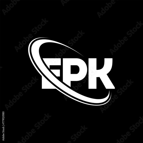 EPK logo. EPK letter. EPK letter logo design. Initials EPK logo linked with circle and uppercase monogram logo. EPK typography for technology, business and real estate brand.