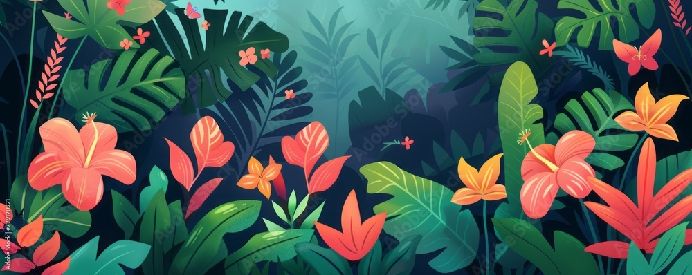 jungle thicket illustration. jungle thicket illustration.
