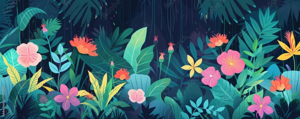 jungle thicket illustration. jungle thicket illustration.