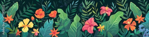 jungle thicket illustration.