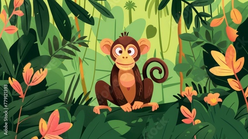 monkey in the jungle.