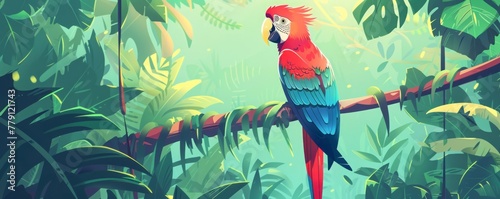 tropical parrot. photo