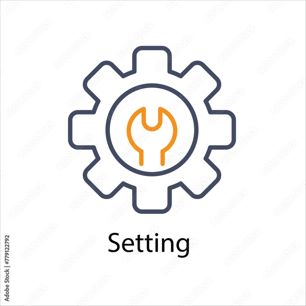Setting Icon Symbol vector graphics. Setting Icon Symbol vector graphics.