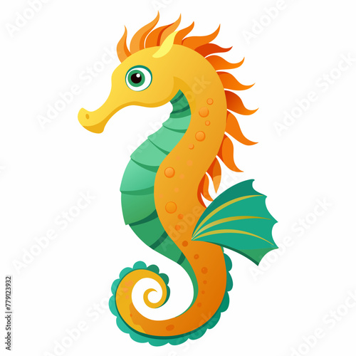 seahorse--full-length--on-a-white-background--no-b