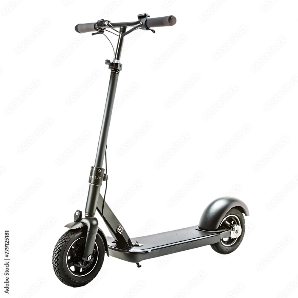 electric kick scooters on battery isolated