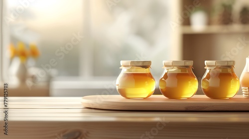 honey tasting different kinds of honey in jars photo