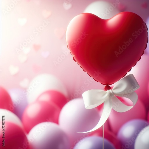 red and pink heart shaped balloons
