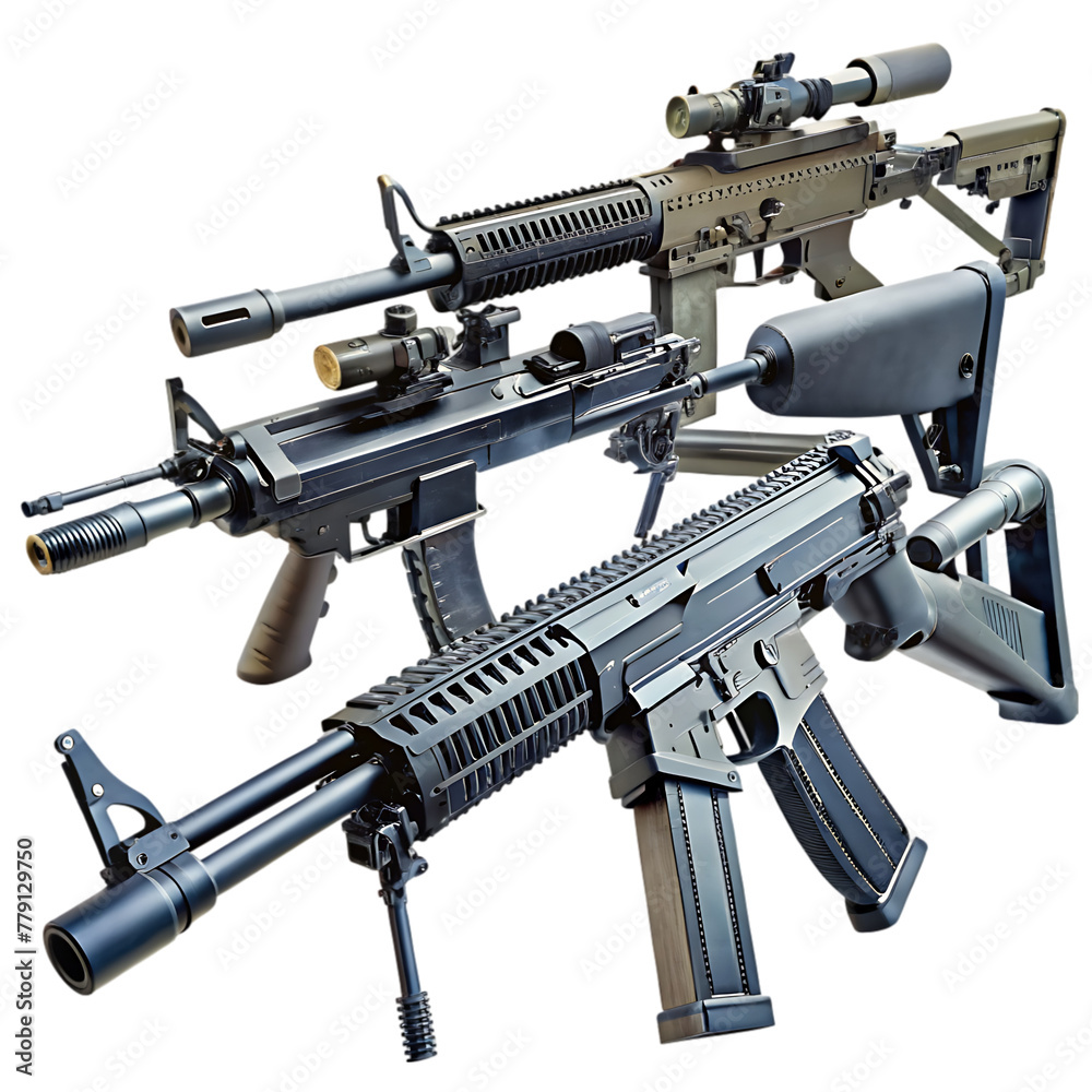 Mix rifle isolated on transparent background Mix rifle isolated on transparent background